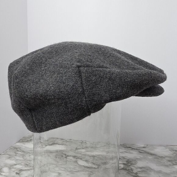 Stetson Hat Cap Gray Cuffley Wool Cabbie Newsboy Water Repellent Golfing Mens - Picture 2 of 7